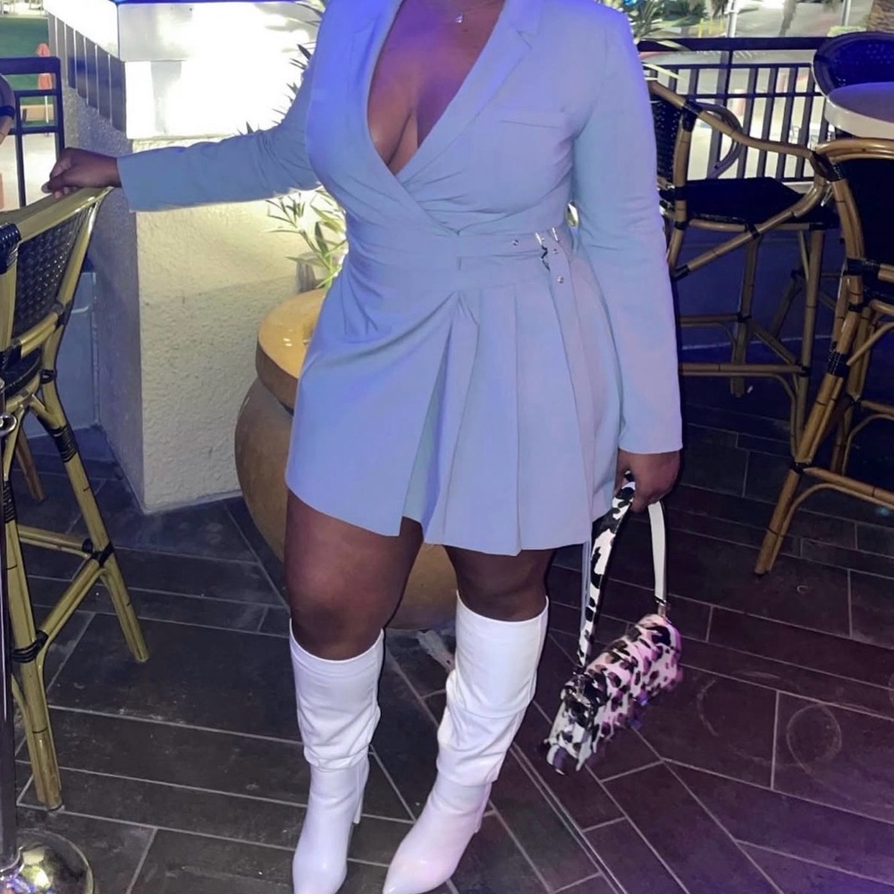 Zara Pleated Blazer Dress